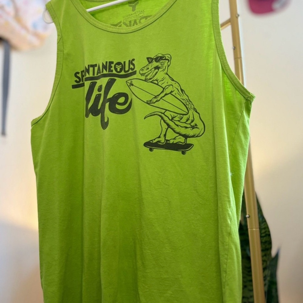 Spontaneous Life Lime Green Tank Top